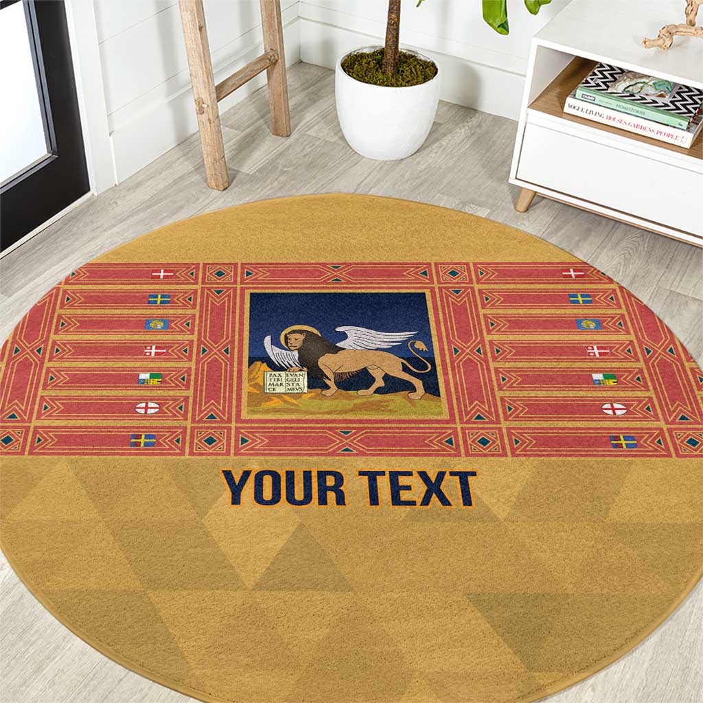 Personalized Italy Veneto Round Carpet Inspiration Flags Style