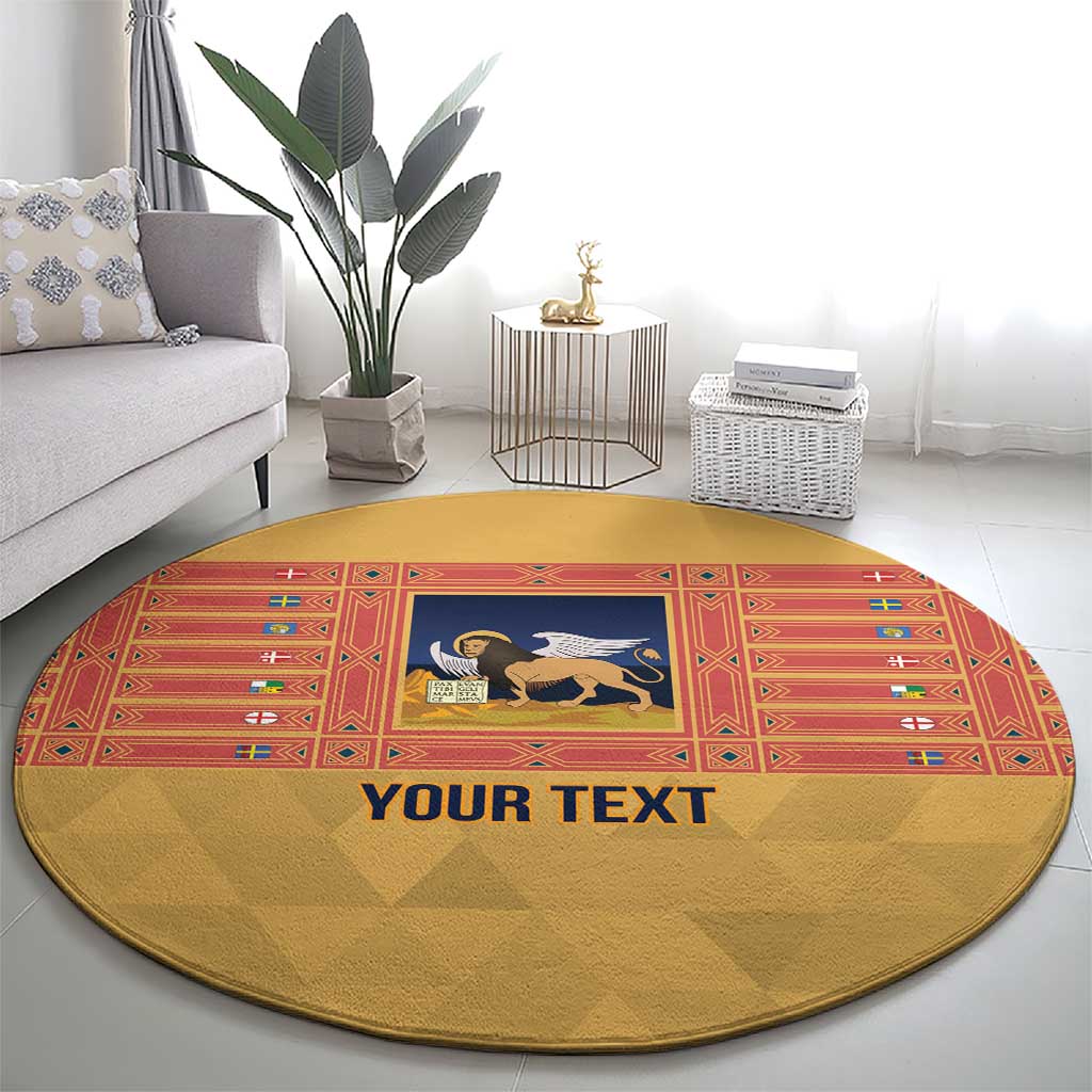 Personalized Italy Veneto Round Carpet Inspiration Flags Style