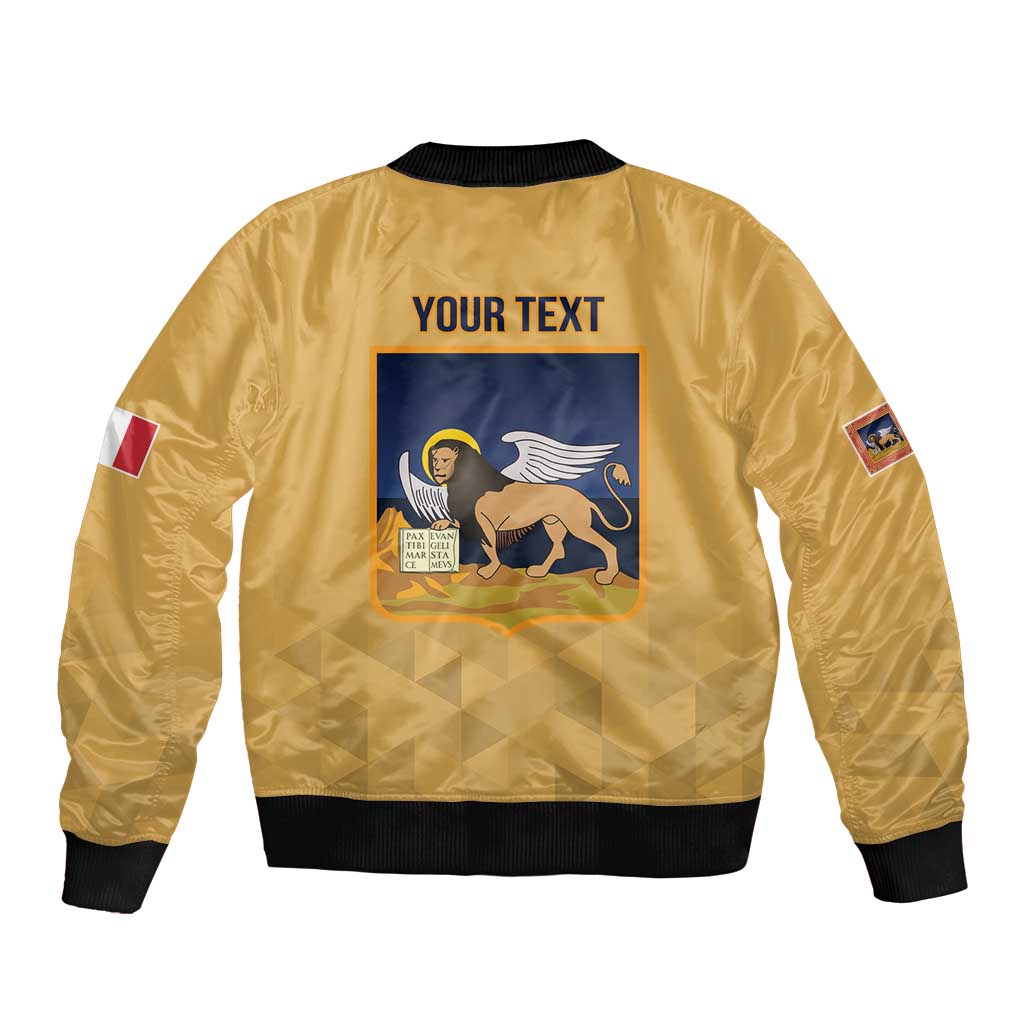 Personalized Italy Veneto Sleeve Zip Bomber Jacket Inspiration Flags Style