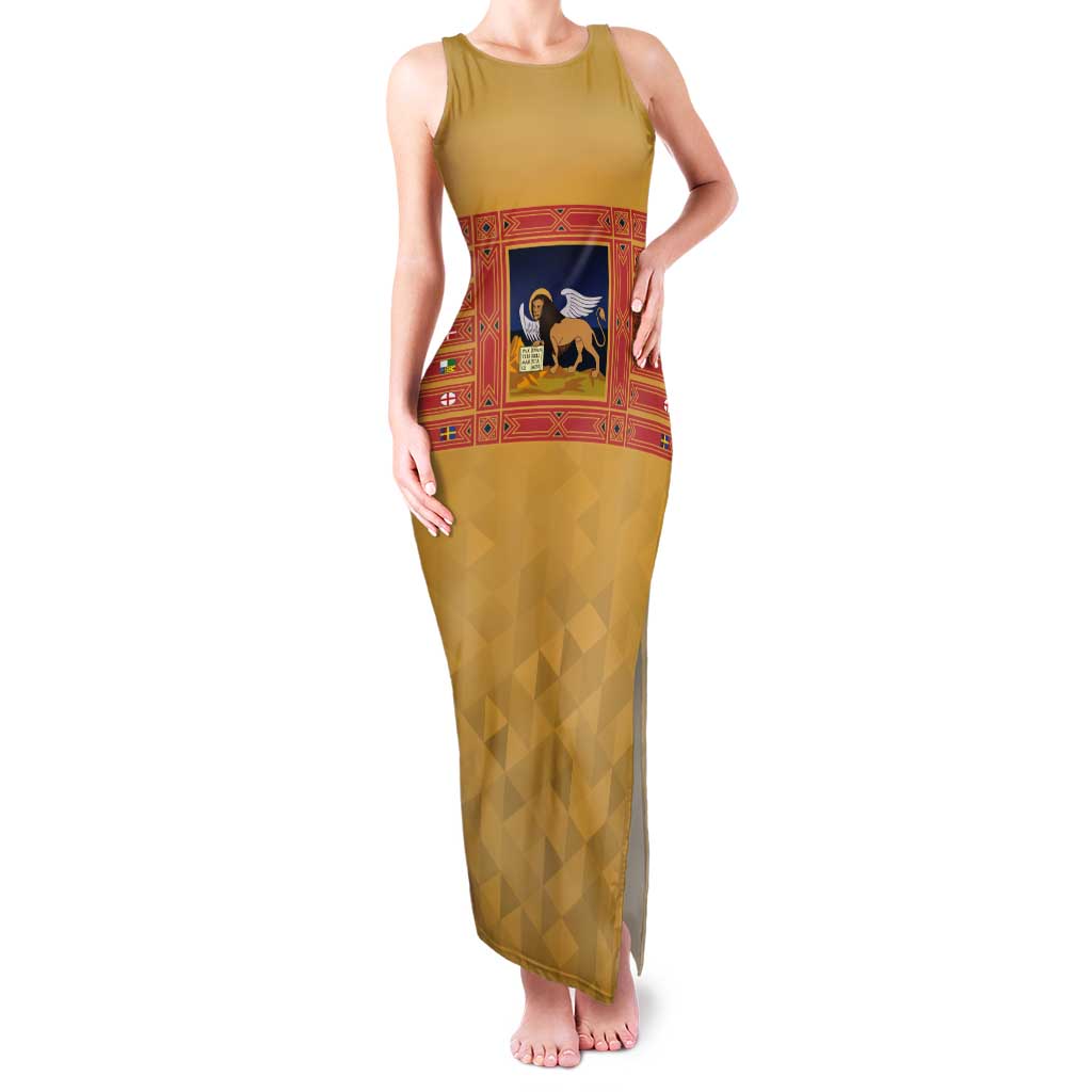 Personalized Italy Veneto Tank Maxi Dress Inspiration Flags Style