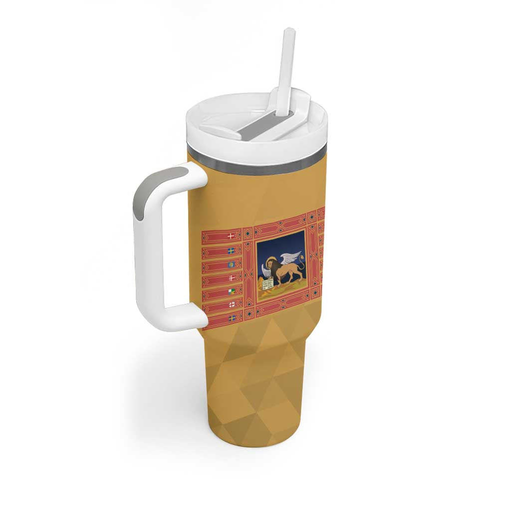Personalized Italy Veneto Tumbler With Handle Inspiration Flags Style
