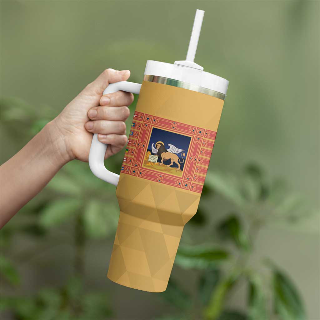 Personalized Italy Veneto Tumbler With Handle Inspiration Flags Style