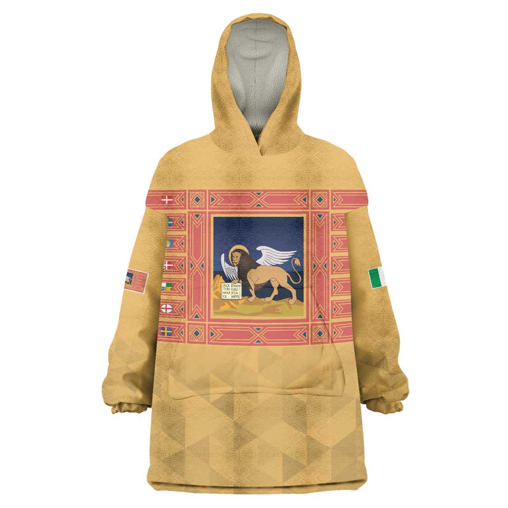 Personalized Italy Veneto Wearable Blanket Hoodie Inspiration Flags Style
