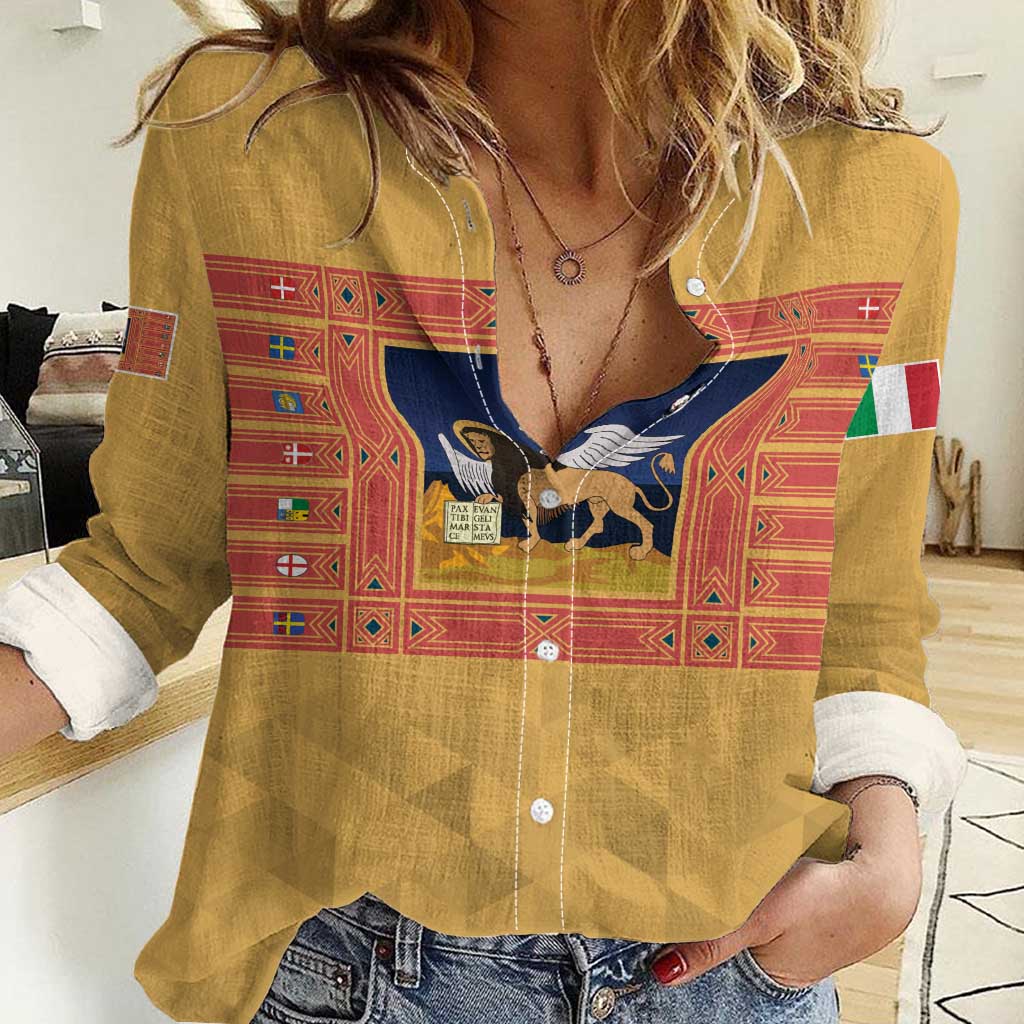 Personalized Italy Veneto Women Casual Shirt Inspiration Flags Style