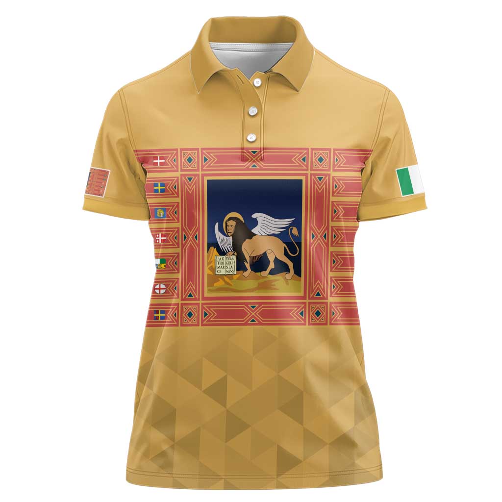 Personalized Italy Veneto Women Polo Shirt Inspiration Flags Style