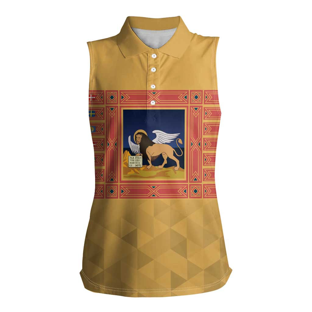 Personalized Italy Veneto Women Sleeveless Polo Shirt Inspiration Flags Style