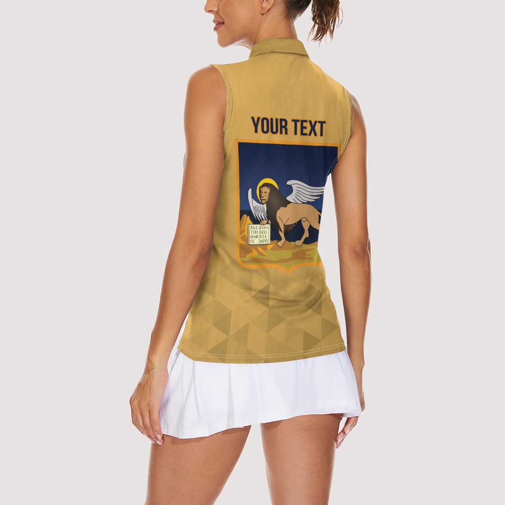 Personalized Italy Veneto Women Sleeveless Polo Shirt Inspiration Flags Style