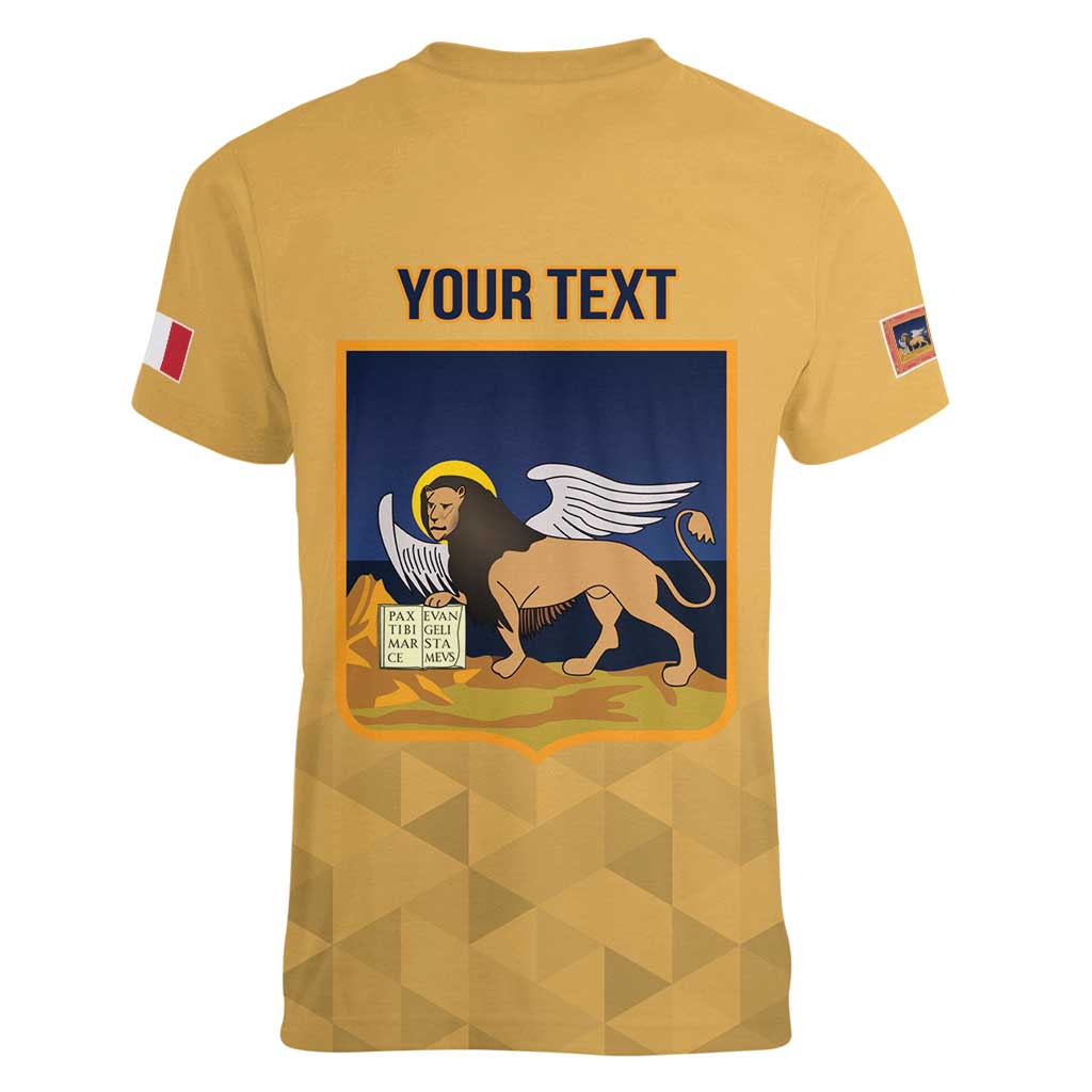 Personalized Italy Veneto Women V-Neck T-Shirt Inspiration Flags Style