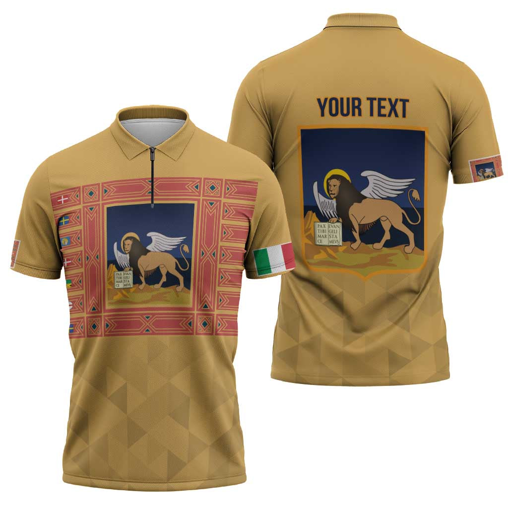 Personalized Italy Veneto Zipper Polo Shirt Inspiration Flags Style - Wonder Print Shop