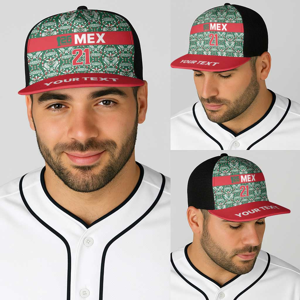 Mexico WC26 Custom Baseball Net Cap Minimalist Aztec Eagle El Tricolor