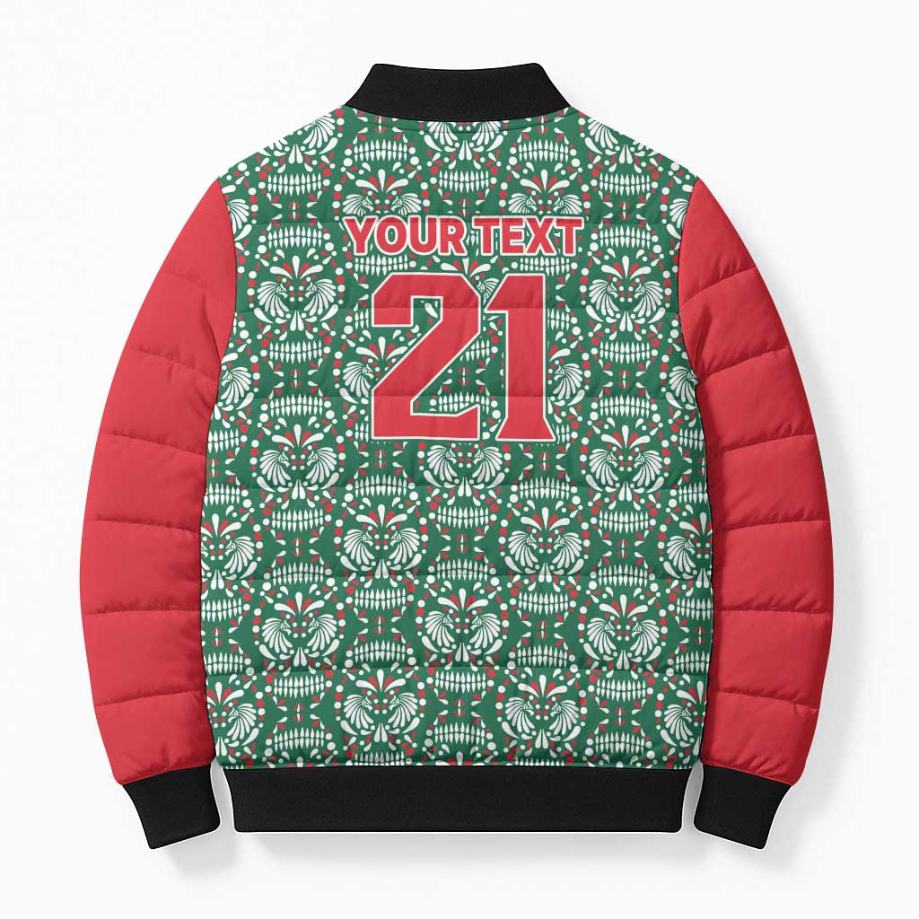 Mexico WC26 Custom Bomber Puffer Jacket Minimalist Aztec Eagle El Tricolor