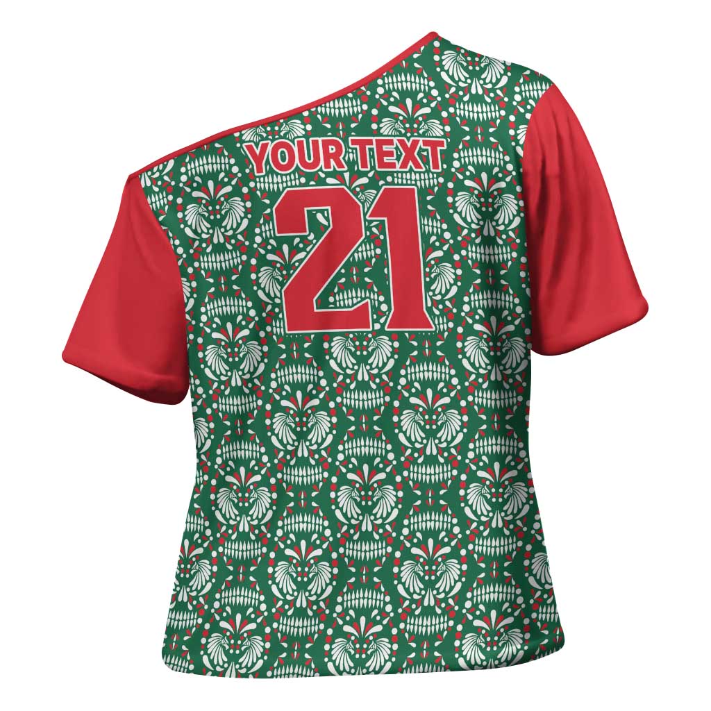 Mexico WC26 Custom Cross Shoulder Shirt Minimalist Aztec Eagle El Tricolor