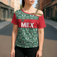Mexico WC26 Custom Cross Shoulder Shirt Minimalist Aztec Eagle El Tricolor