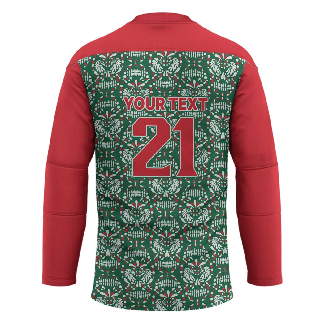 Mexico WC26 Custom Hockey Jersey Minimalist Aztec Eagle El Tricolor