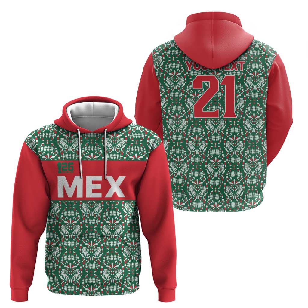Mexico WC26 Custom Hoodie Minimalist Aztec Eagle El Tricolor