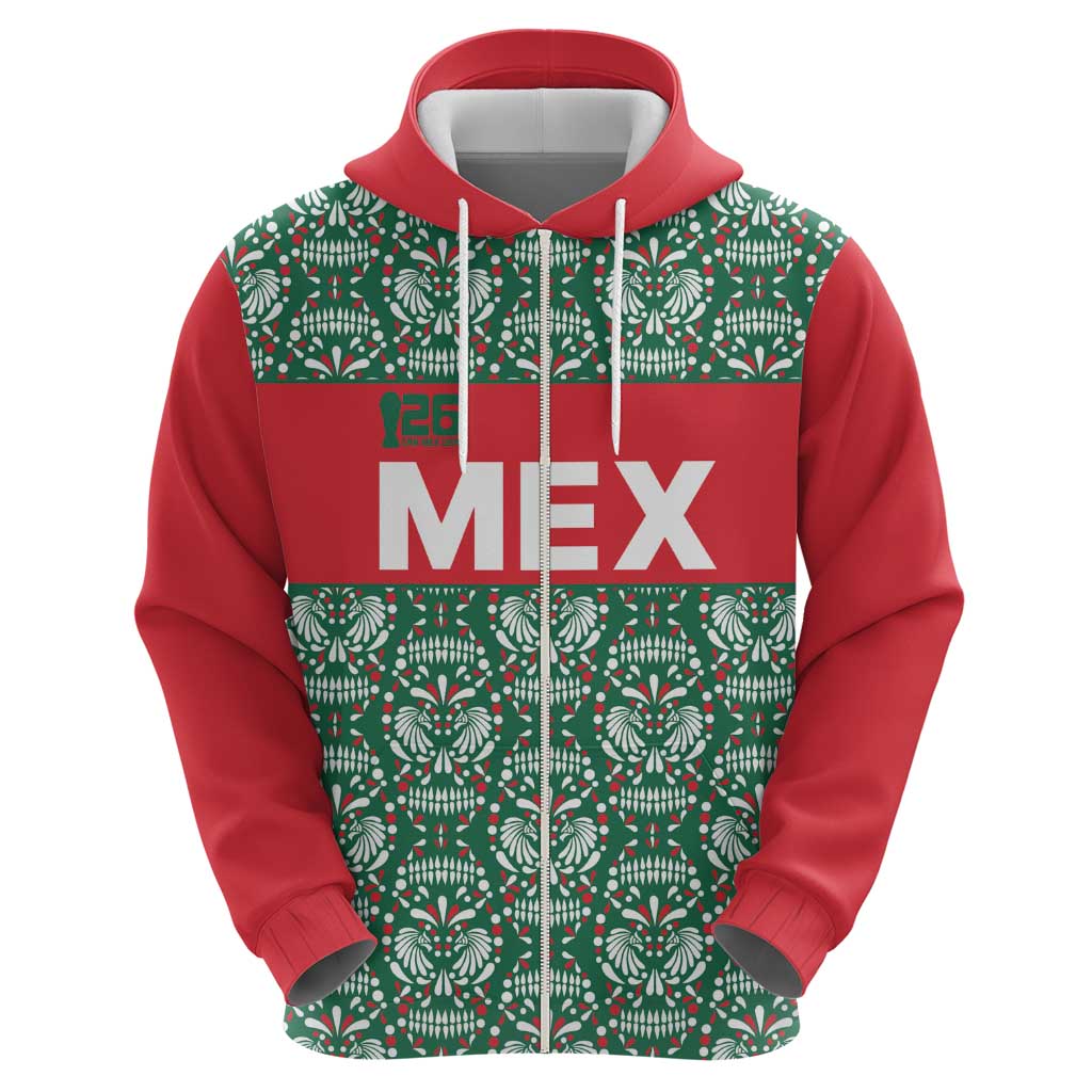 Mexico WC26 Custom Hoodie Minimalist Aztec Eagle El Tricolor