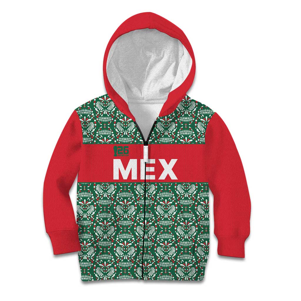 Mexico WC26 Custom Kid Hoodie Minimalist Aztec Eagle El Tricolor