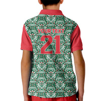 Mexico WC26 Custom Kid Polo Shirt Minimalist Aztec Eagle El Tricolor
