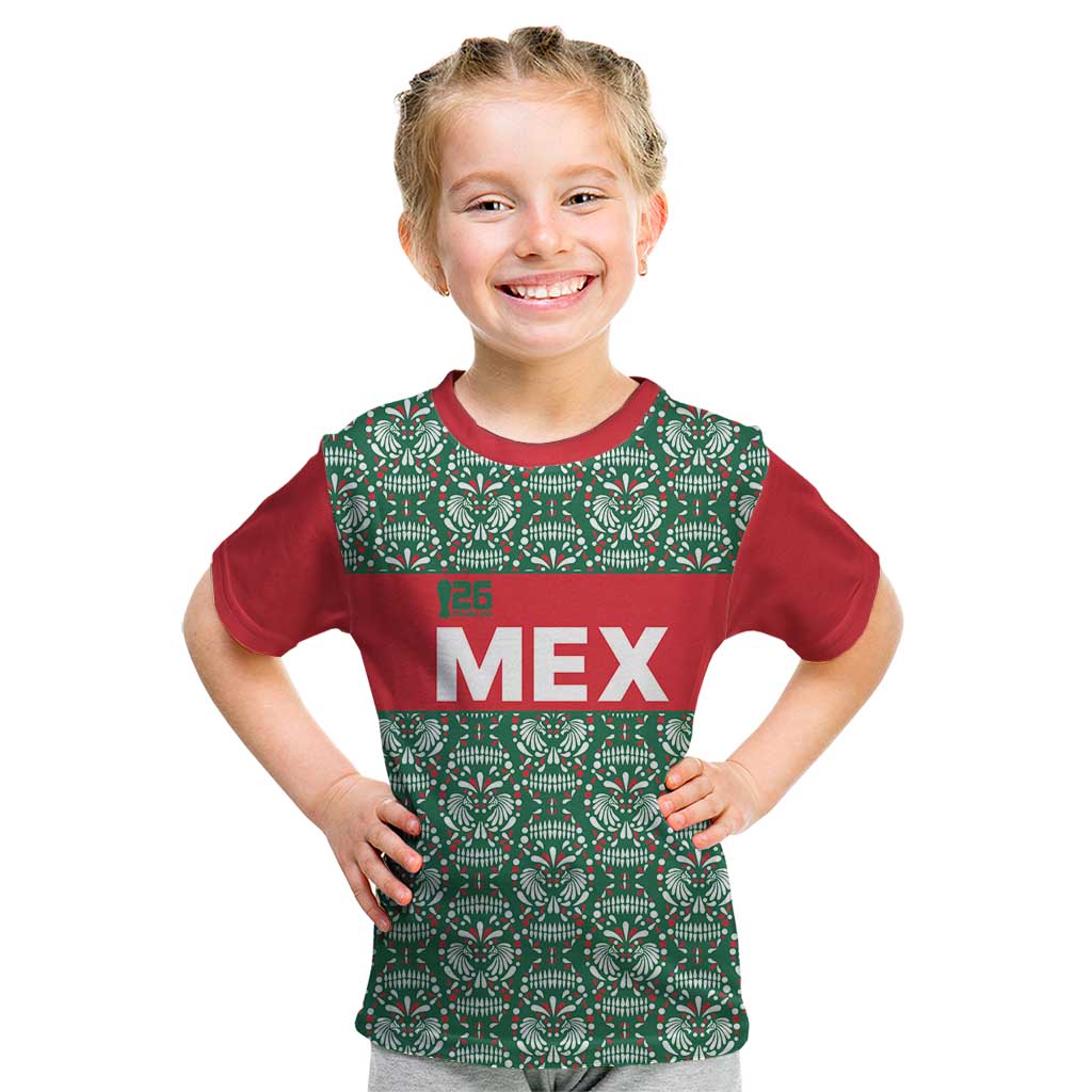 Mexico WC26 Custom Kid T Shirt Minimalist Aztec Eagle El Tricolor