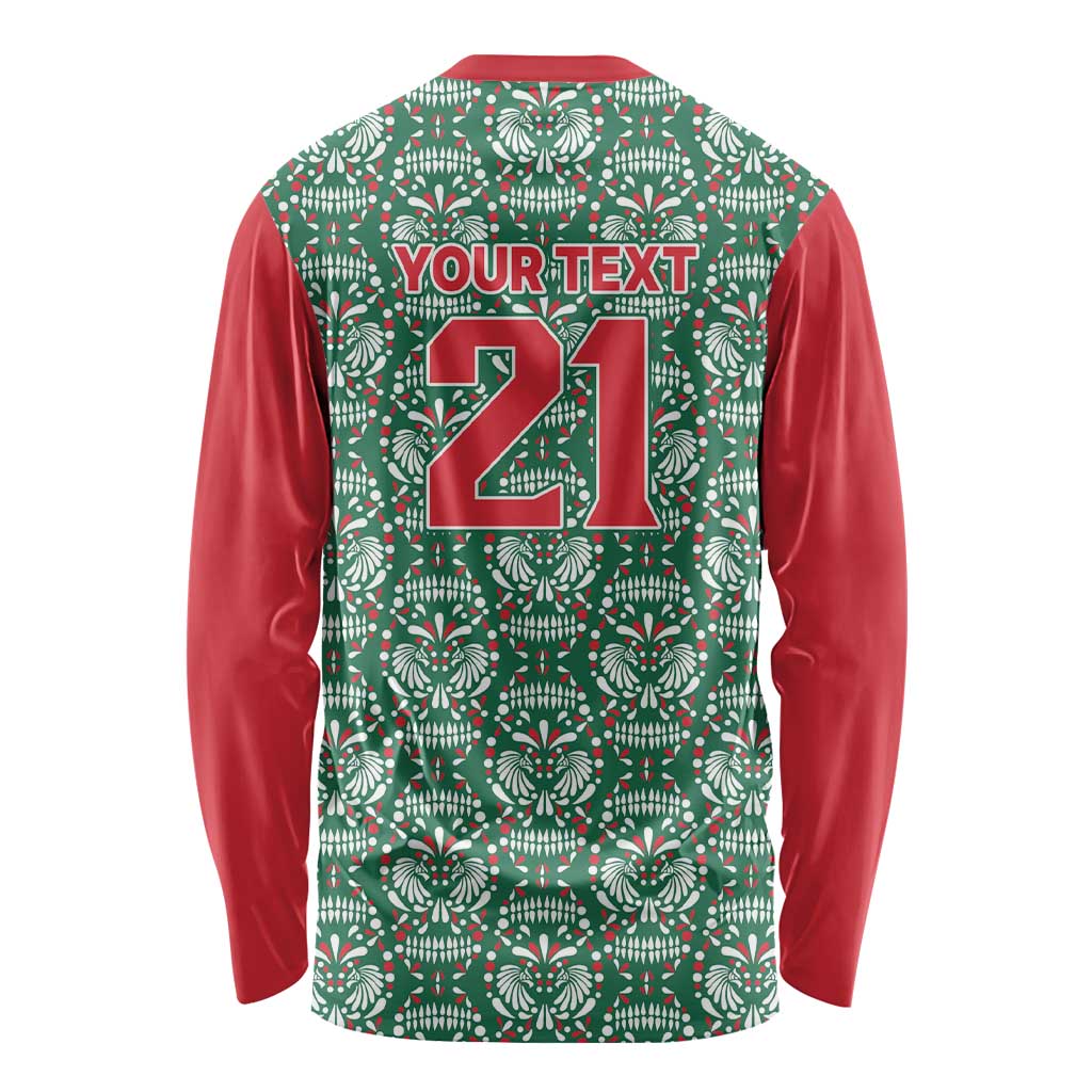 Mexico WC26 Custom Long Sleeve Shirt Minimalist Aztec Eagle El Tricolor