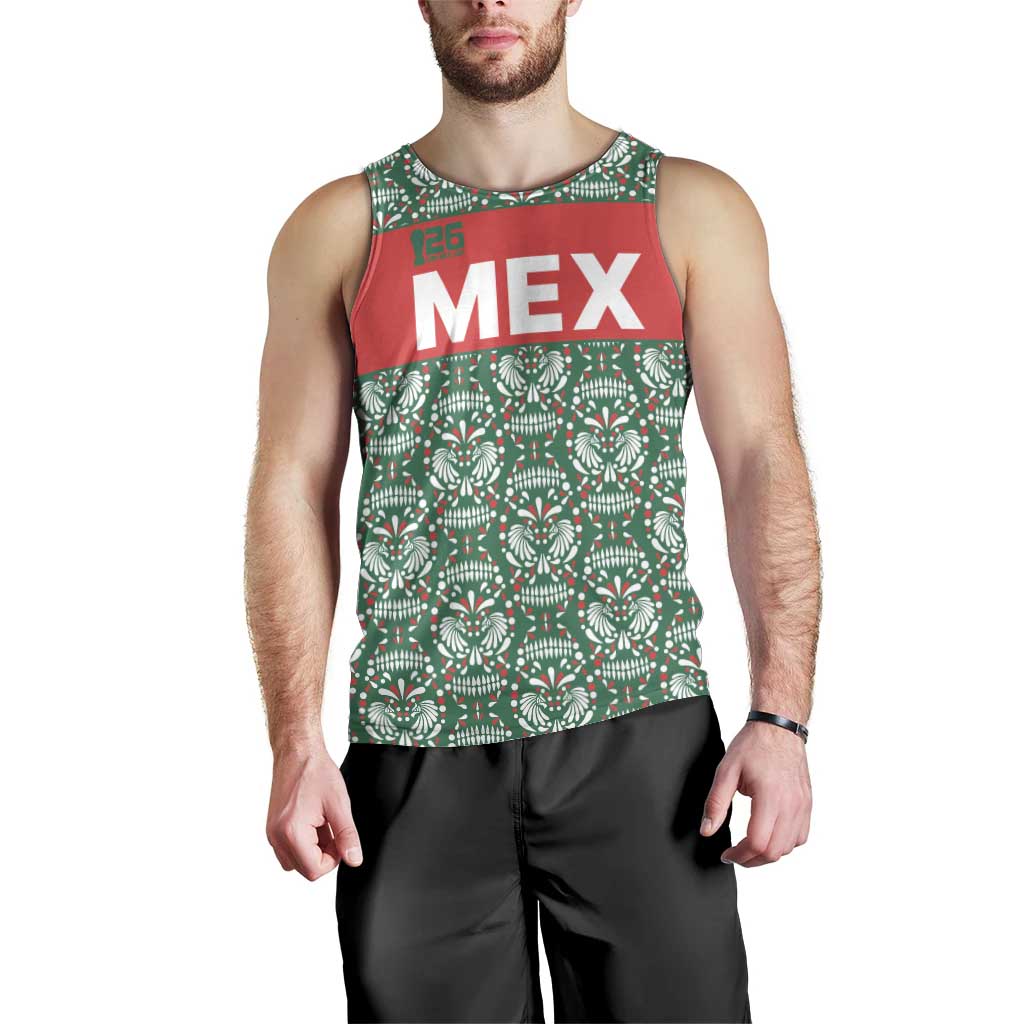 Mexico WC26 Custom Men Tank Top Minimalist Aztec Eagle El Tricolor