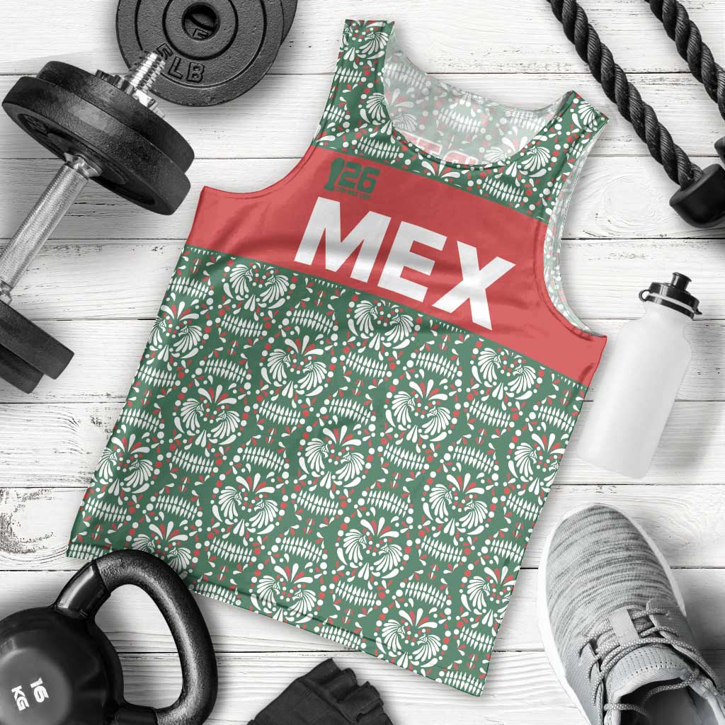 Mexico WC26 Custom Men Tank Top Minimalist Aztec Eagle El Tricolor