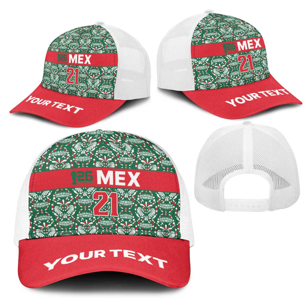 Mexico WC26 Custom Mesh Trucker Cap Minimalist Aztec Eagle El Tricolor