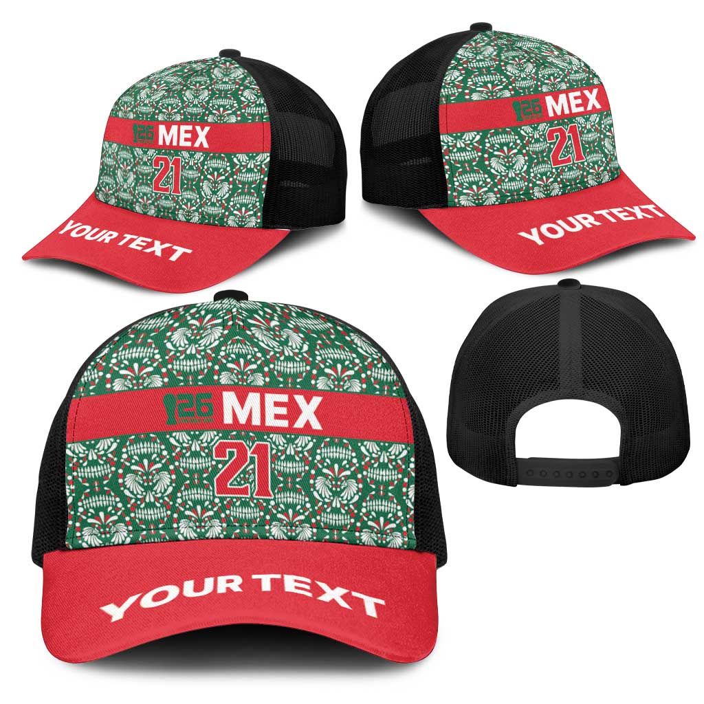 Mexico WC26 Custom Mesh Trucker Cap Minimalist Aztec Eagle El Tricolor