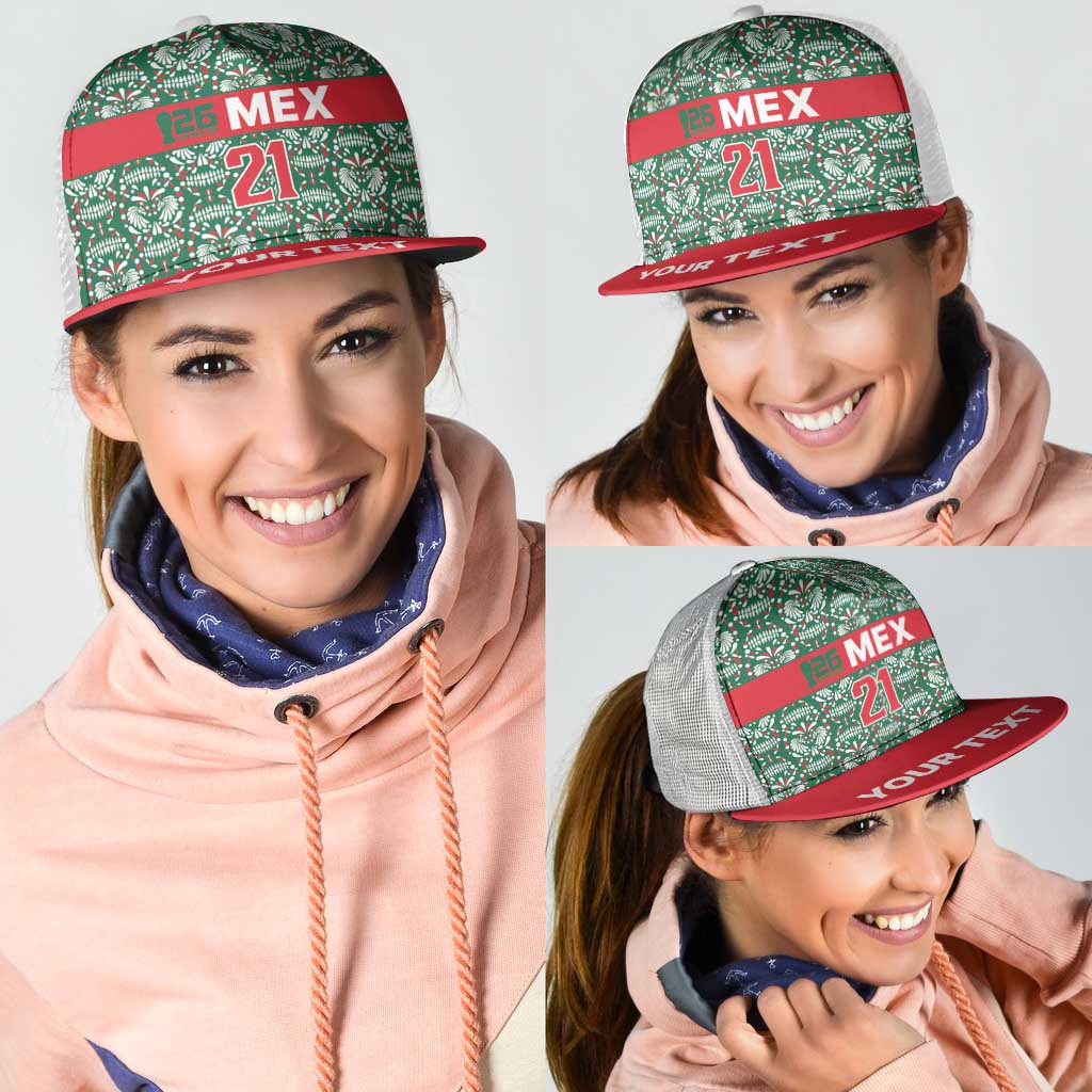 Mexico WC26 Custom Mesh Trucker Cap Minimalist Aztec Eagle El Tricolor
