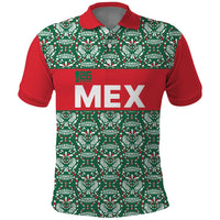 Mexico WC26 Custom Polo Shirt Minimalist Aztec Eagle El Tricolor