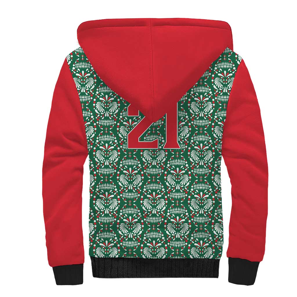 Mexico WC26 Custom Sherpa Hoodie Minimalist Aztec Eagle El Tricolor