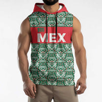 Mexico WC26 Custom Sleeveless Hoodie Minimalist Aztec Eagle El Tricolor