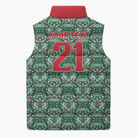 Mexico WC26 Custom Sleeveless Puffer Jacket Minimalist Aztec Eagle El Tricolor