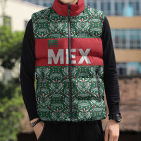 Mexico WC26 Custom Sleeveless Puffer Jacket Minimalist Aztec Eagle El Tricolor