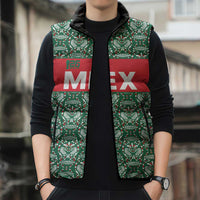 Mexico WC26 Custom Sleeveless Puffer Jacket Minimalist Aztec Eagle El Tricolor