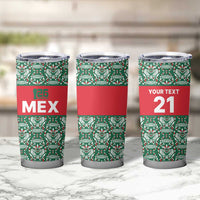 Mexico WC26 Custom Tumbler Cup Minimalist Aztec Eagle El Tricolor