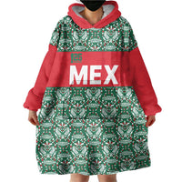 Mexico WC26 Custom Wearable Blanket Hoodie Minimalist Aztec Eagle El Tricolor