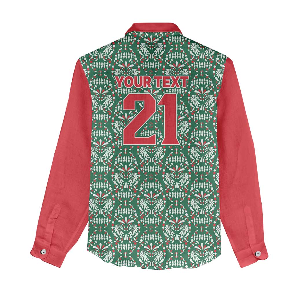 Mexico WC26 Custom Women Casual Shirt Minimalist Aztec Eagle El Tricolor