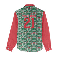 Mexico WC26 Custom Women Casual Shirt Minimalist Aztec Eagle El Tricolor
