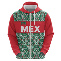 Mexico WC26 Custom Zip Hoodie Minimalist Aztec Eagle El Tricolor