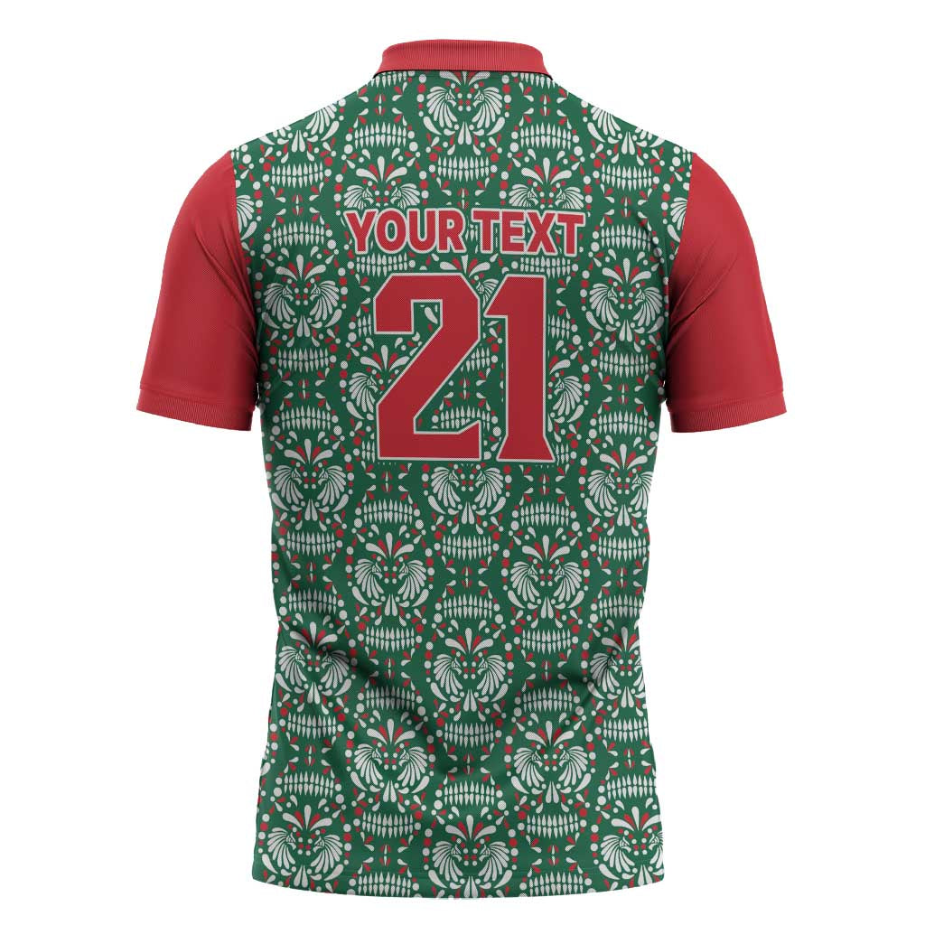 Mexico WC26 Custom Zipper Polo Shirt Minimalist Aztec Eagle El Tricolor
