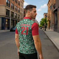 Mexico WC26 Custom Zipper Polo Shirt Minimalist Aztec Eagle El Tricolor