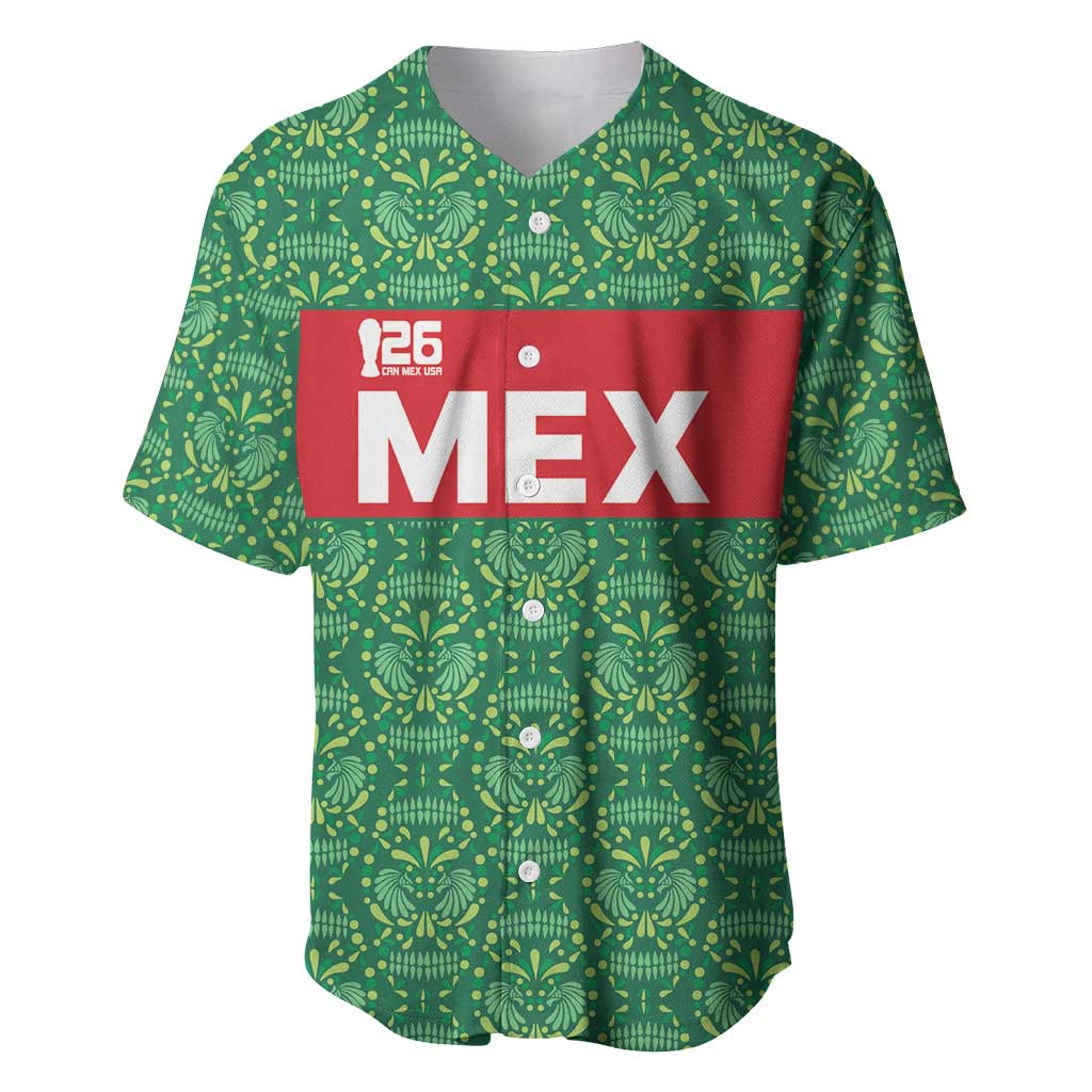 Mexico WC26 Custom Baseball Jersey Minimalist Aztec Eagle Green Color