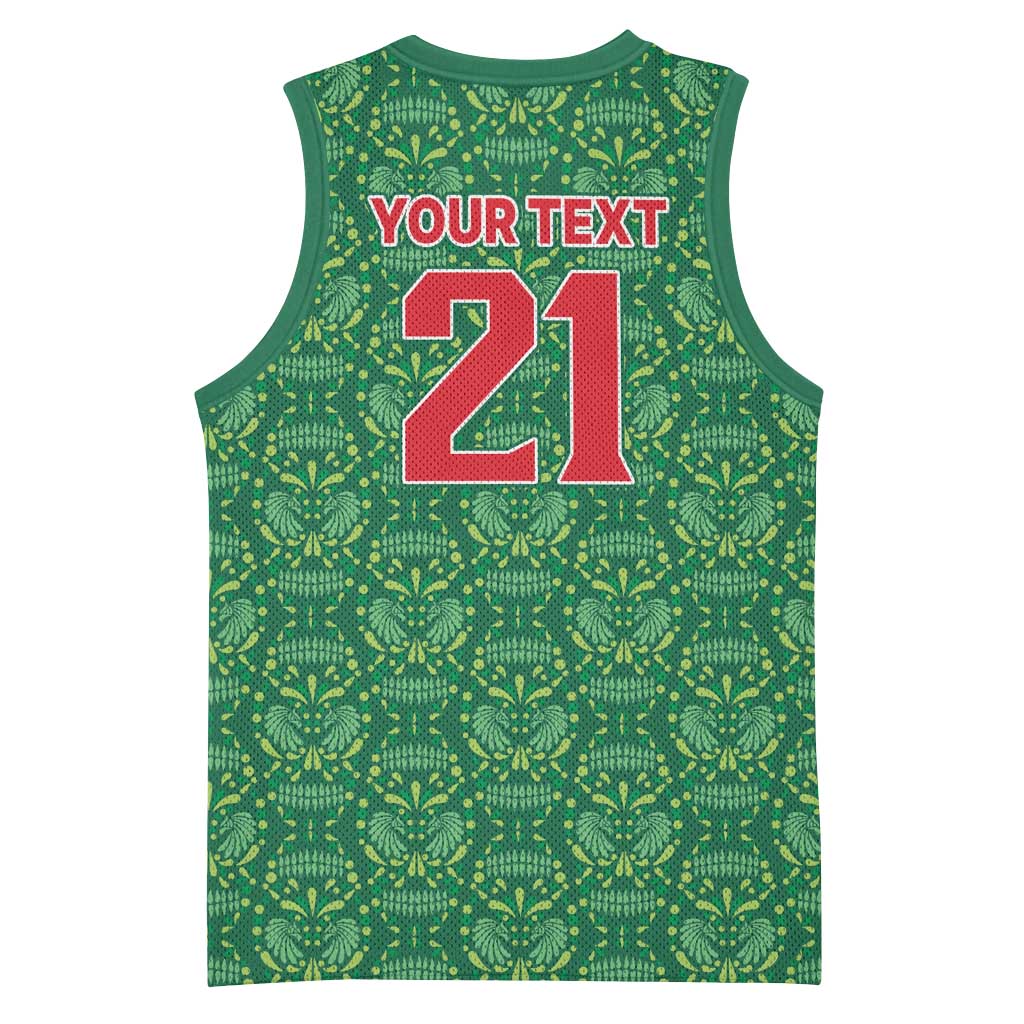 Mexico WC26 Custom Basketball Jersey Minimalist Aztec Eagle Green Color