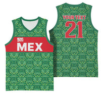 Mexico WC26 Custom Basketball Jersey Minimalist Aztec Eagle Green Color