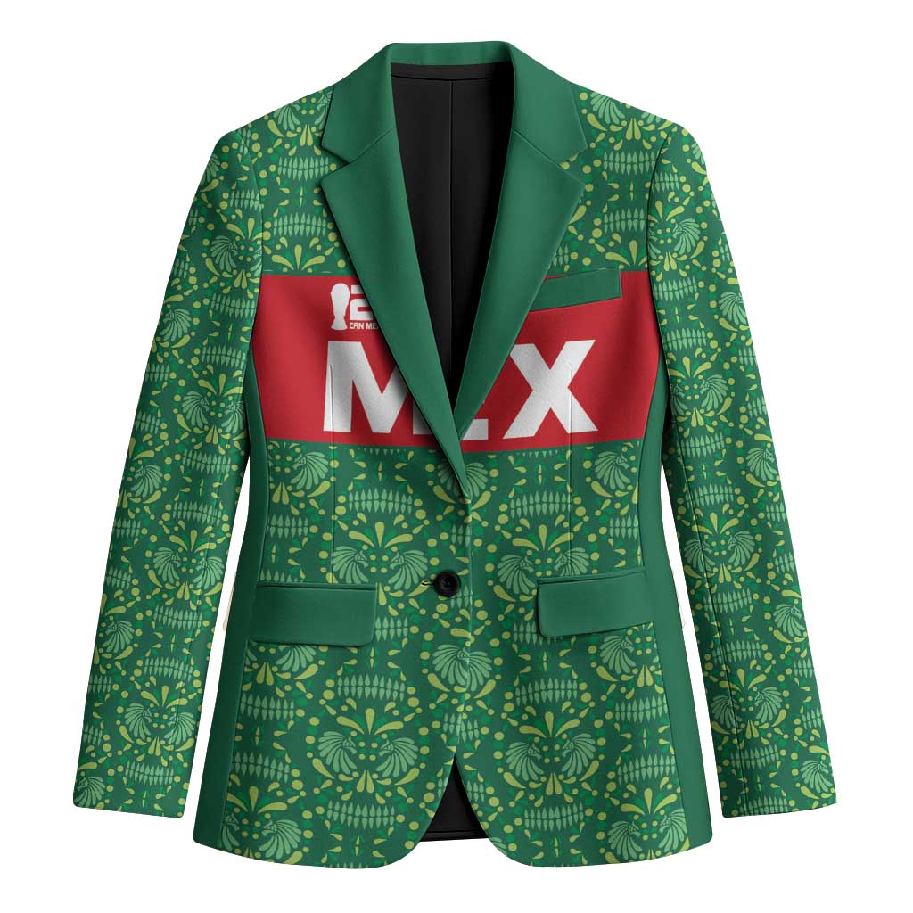 Mexico WC26 Custom Blazer Minimalist Aztec Eagle Green Color