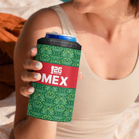 Mexico WC26 Custom 4 in 1 Can Cooler Tumbler Minimalist Aztec Eagle Green Color