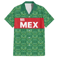 Mexico WC26 Custom Hawaiian Shirt Minimalist Aztec Eagle Green Color