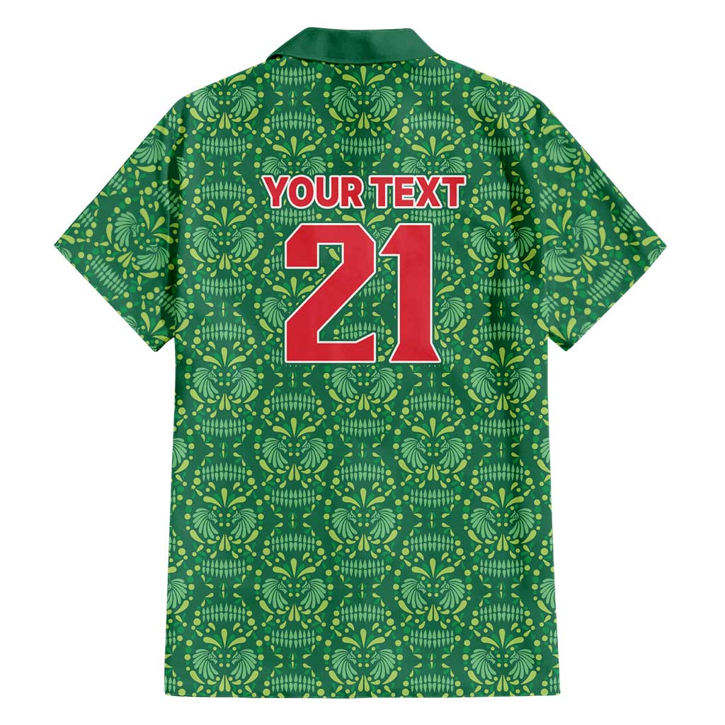 Mexico WC26 Custom Hawaiian Shirt Minimalist Aztec Eagle Green Color