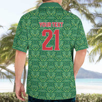 Mexico WC26 Custom Hawaiian Shirt Minimalist Aztec Eagle Green Color
